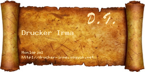 Drucker Irma névjegykártya